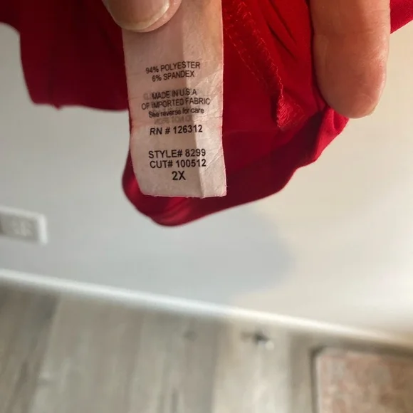 Vibrant Red Sleeveless Tank Top with Cowl Neck - Picture 3 of 5